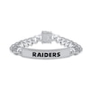 Thumbnail Image 1 of True Fans Las Vegas Raiders 1/6 CT. T.W. Diamond Logo ID Bracelet in Sterling Silver