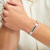 Thumbnail Image 3 of True Fans Las Vegas Raiders 1/6 CT. T.W. Diamond Logo ID Bracelet in Sterling Silver