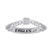 Thumbnail Image 1 of True Fans Philadelphia Eagles 1/6 CT. T.W. Diamond Logo ID Bracelet in Sterling Silver