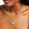 Thumbnail Image 4 of True Fans Pittsburgh Steelers 3/8 CT. T.W. Black Diamond and Enamel Reversible Shield Necklace in 10K Yellow Gold & Sterling Silver