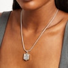 Thumbnail Image 4 of True Fans Philadelphia Eagles 3/8 CT. T.W. Black Diamond and Enamel Reversible Shield Necklace in 10K Yellow Gold & Sterling Silver