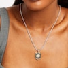 Thumbnail Image 3 of True Fans San Francisco 49ers 3/8 CT. T.W. Black Diamond and Enamel Reversible Shield Necklace in 10K Yellow Gold & Sterling Silver
