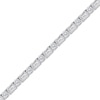 Thumbnail Image 2 of Emerald & Round-Cut Diamond Tennis Necklace 12-1/2 ct tw 14K White Gold 16&quot;