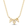 Thumbnail Image 3 of Marquise-Cut & Pear-Shaped Diamond Three-Stone Necklace 1/3 ct tw 10K Yellow Gold 18&quot;