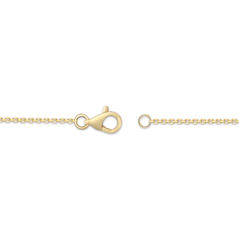 Main Image 4 of Marquise-Cut & Pear-Shaped Diamond Three-Stone Necklace 1/3 ct tw 10K Yellow Gold 18&quot;