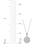Thumbnail Image 4 of Multi-Diamond Halo Necklace 1/15 ct tw Sterling Silver 18&quot;