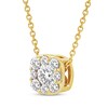 Thumbnail Image 2 of Diamond Cushion Halo Necklace 1/3 ct tw 10K Yellow Gold 18&quot;