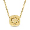 Thumbnail Image 3 of Diamond Cushion Halo Necklace 1/3 ct tw 10K Yellow Gold 18&quot;