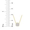 Thumbnail Image 5 of Diamond Cushion Halo Necklace 1/3 ct tw 10K Yellow Gold 18&quot;