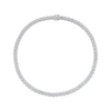 Thumbnail Image 2 of Men's Baguette & Round-Cut Multi-Diamond Circle Link Necklace 3 ct tw Sterling Silver 20&quot;