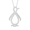 Thumbnail Image 1 of Diamond Infinity Penguin Necklace 1/8 ct tw Sterling Silver 18"
