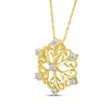 Thumbnail Image 2 of Diamond Snowflake Necklace 1/15 ct tw 10K Yellow Gold 18&quot;
