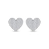 Thumbnail Image 2 of Men's Multi-Diamond Heart Stud Earrings 1/3 ct tw 10K Yellow Gold