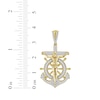 Thumbnail Image 3 of Diamond Crucifix & Anchor Charm 1/3 ct tw 10K Yellow Gold