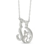 Thumbnail Image 2 of Diamond Cat & Kitten Necklace 1/6 ct tw Sterling Silver 18&quot;