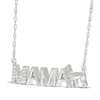 Thumbnail Image 2 of Diamond &quot;Mama&quot; Llama Necklace 1/20 ct tw Sterling Silver 18&quot;