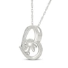 Thumbnail Image 2 of Diamond Bunnies Tilted Heart Necklace 1/20 ct tw Sterling Silver 18&quot;