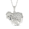 Thumbnail Image 1 of Diamond Sheep Necklace 1/20 ct tw Sterling Silver 18&quot;