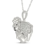 Thumbnail Image 2 of Diamond Sheep Necklace 1/20 ct tw Sterling Silver 18&quot;