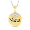 Thumbnail Image 1 of Diamond Heart "Nana" Necklace 1/20 ct tw Sterling Silver & 10K Yellow Gold 18"