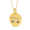 Thumbnail Image 2 of &quot;Proud Mom&quot; Diamond Accent Disc Necklace 10K Yellow Gold 18&quot;