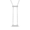 Thumbnail Image 1 of Diamond Double Bar & Chain Necklace 1/10 ct tw Sterling Silver 18&quot;