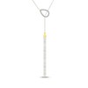 Thumbnail Image 1 of Diamond Tassel Lariat Necklace 1/10 ct tw Sterling Silver & 10K Yellow Gold 18&quot;