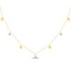Thumbnail Image 1 of Multi-Diamond Alternating Disc Station Necklace 1/8 ct tw 10K Yellow Gold 18&quot;