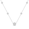 Thumbnail Image 1 of Diamond Halo Station Necklace 1 ct tw Sterling Silver 18"