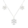 Thumbnail Image 1 of Diamond Snowflake Station Necklace 1/8 ct tw Sterling Silver 18&quot;