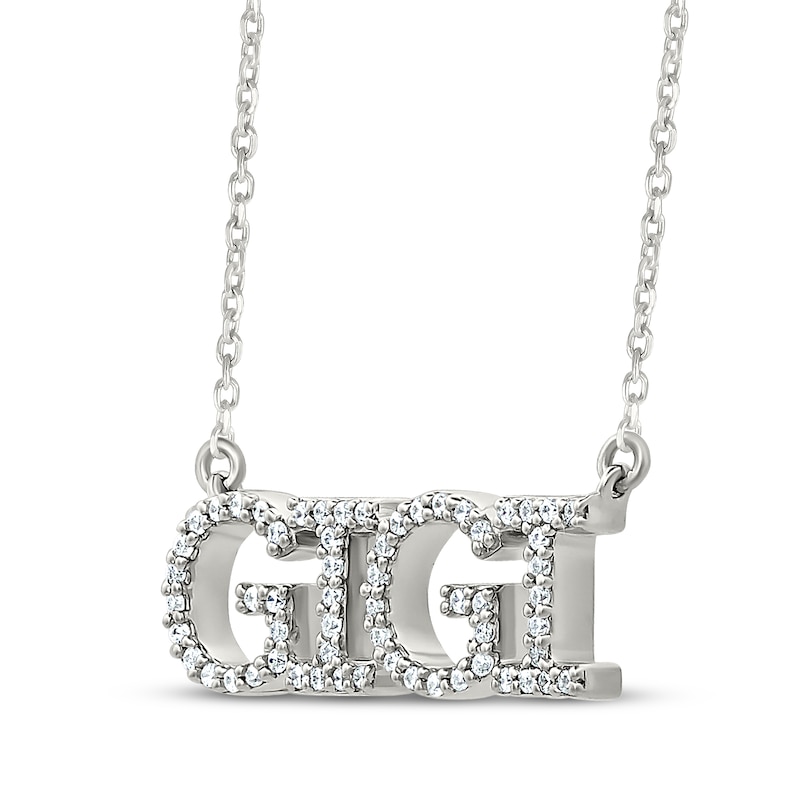 Main Image 2 of &quot;Gigi&quot; Diamond Necklace 1/6 ct tw Sterling Silver 18&quot;
