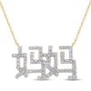 Thumbnail Image 1 of Diamond Chinese &quot;Mother&quot; Necklace 1/2 ct tw 18K Yellow Gold 18&quot;