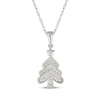 Thumbnail Image 1 of Diamond Christmas Tree Necklace 1/20 ct tw Sterling Silver 18&quot;