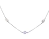 Thumbnail Image 1 of KAY Lab-Grown Diamonds Bezel-Set Station Necklace 1 ct tw 14K White Gold 19&quot;