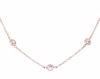Thumbnail Image 1 of KAY Lab-Grown Diamonds Bezel-Set Station Necklace 1 ct tw 14K Rose Gold 19&quot;