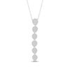 Thumbnail Image 1 of Multi-Diamond Pear-Shaped Drop Necklace 5/8 ct tw 10K White Gold 18"