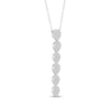 Thumbnail Image 2 of Multi-Diamond Pear-Shaped Drop Necklace 5/8 ct tw 10K White Gold 18"