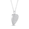Thumbnail Image 2 of Diamond Heart-Shaped Concave Necklace 1/2 ct tw 10K White Gold 18&quot;