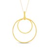 Thumbnail Image 3 of Diamond Double Circle Doorknocker Necklace 1/4 ct tw 10K Yellow Gold 18&quot;