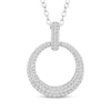 Thumbnail Image 1 of Diamond Doorknocker Necklace 3/4 ct tw 10K White Gold 18&quot;