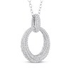Thumbnail Image 2 of Diamond Doorknocker Necklace 3/4 ct tw 10K White Gold 18&quot;