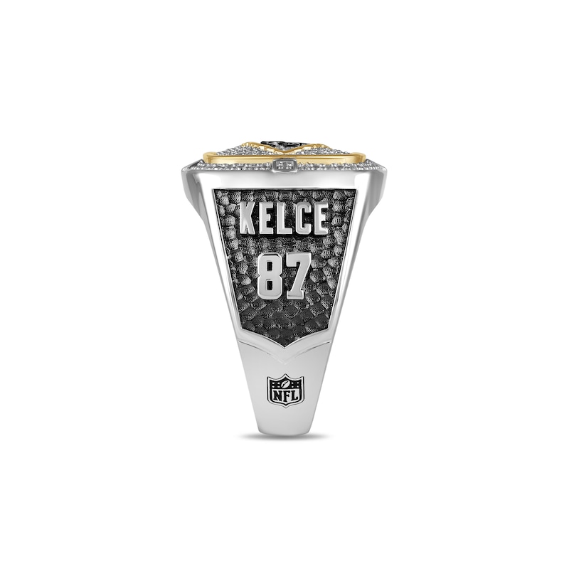 Main Image 4 of True Fans Player's Association Sterling Silver & 10K Yellow Gold Ring showcasing Travis Kelce of the Kansas City Chiefs