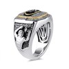 Thumbnail Image 2 of True Fans Player's Association Sterling Silver & 10K Yellow Gold Ring showcasing George Kittle of the San Francisco 49ers