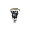 Thumbnail Image 4 of True Fans Player's Association Sterling Silver & 10K Yellow Gold Ring showcasing CeeDee Lamb of the Dallas Cowboys