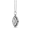 Thumbnail Image 2 of Men's Black Diamond Accent Compass Necklace Sterling Silver 24&quot;