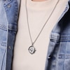 Thumbnail Image 5 of Men's Black Diamond Accent Compass Necklace Sterling Silver 24&quot;