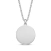 Thumbnail Image 3 of Men's Black Spinel Compass with Roman Numerals Necklace Sterling Silver 24&quot;