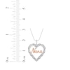 Thumbnail Image 3 of Diamond &quot;Nana&quot; Open Heart Necklace 1/10 ct tw 10K Two-Tone Gold 18&quot;