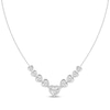 Thumbnail Image 1 of Diamond Heart Graduated Necklace 1/4 ct tw Sterling Silver 18&quot;