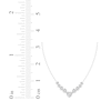Thumbnail Image 3 of Diamond Heart Graduated Necklace 1/4 ct tw Sterling Silver 18&quot;